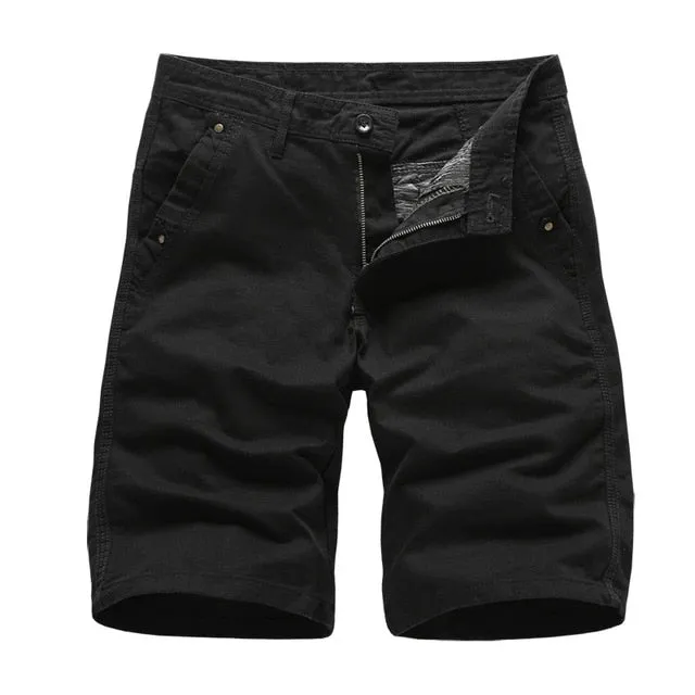 2021 New Summer 100% Cotton Mens Shorts High Quality Cargo Shorts Men Solid Jogger Men Casual Beach Shorts Men