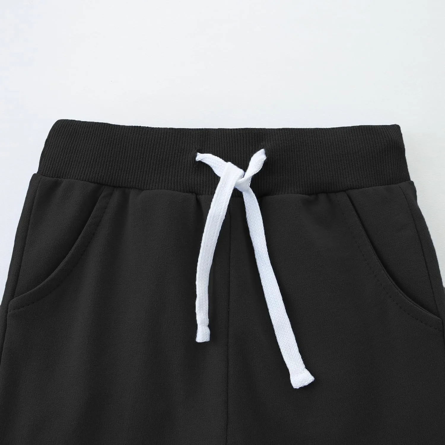 4 Pack Toddler and Kids Boys Sweatpants Joggers Cotton Active Soft Joggers Pants with Functional Drawstring 2-14Y