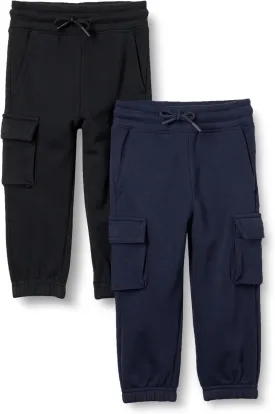 Amazon Essentials Unisex Kids and Toddlers' Cargo Jogger, Multipacks