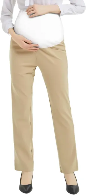 Bhome Maternity Jeans Stretch High Waisted Pants for Work, Career, Office, and Dress