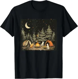 Camping Cat Costume for funny Adventures in Nature T-Shirt