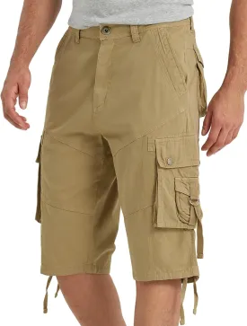 Cargo Shorts for Men Multi Pockets Mens Shorts Twill Below Knee 13 Inches Cotton Relaxed Fit Hiking Outdoor Work