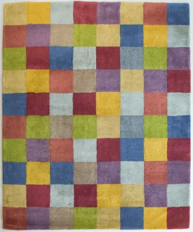 Colourful Chequered - Handwoven Rug