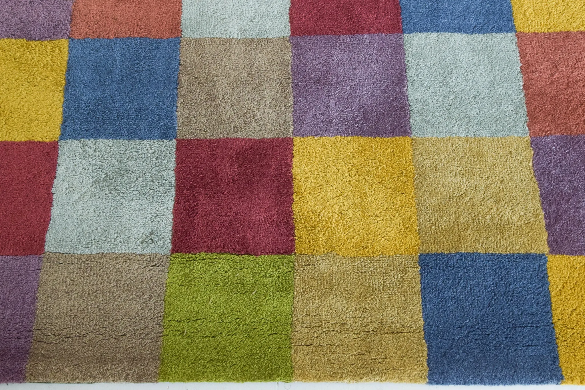Colourful Chequered - Handwoven Rug