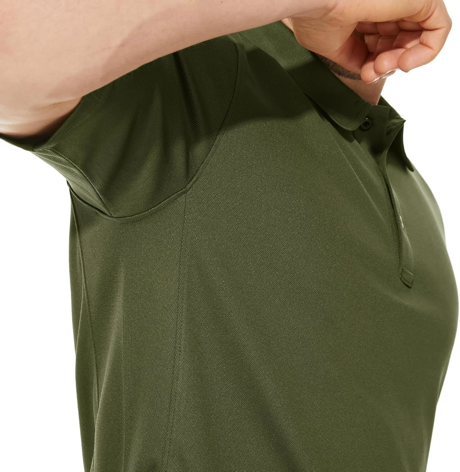 CRYSULLY Polo Shirts for Men Golf Shirt Short Sleeve Tactical Performance Polo T Shirts Dry Fit for Work, Fishing, Hiking