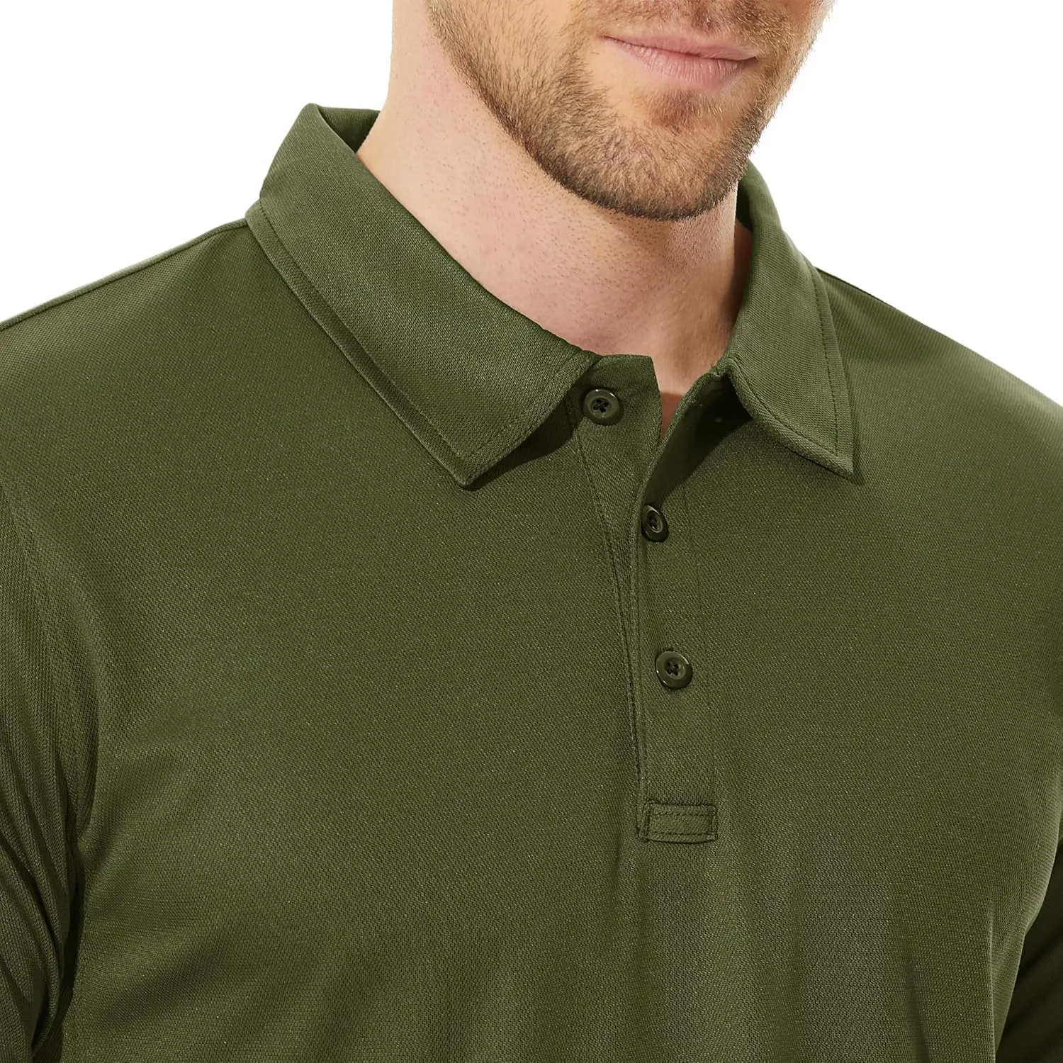 CRYSULLY Polo Shirts for Men Golf Shirt Short Sleeve Tactical Performance Polo T Shirts Dry Fit for Work, Fishing, Hiking