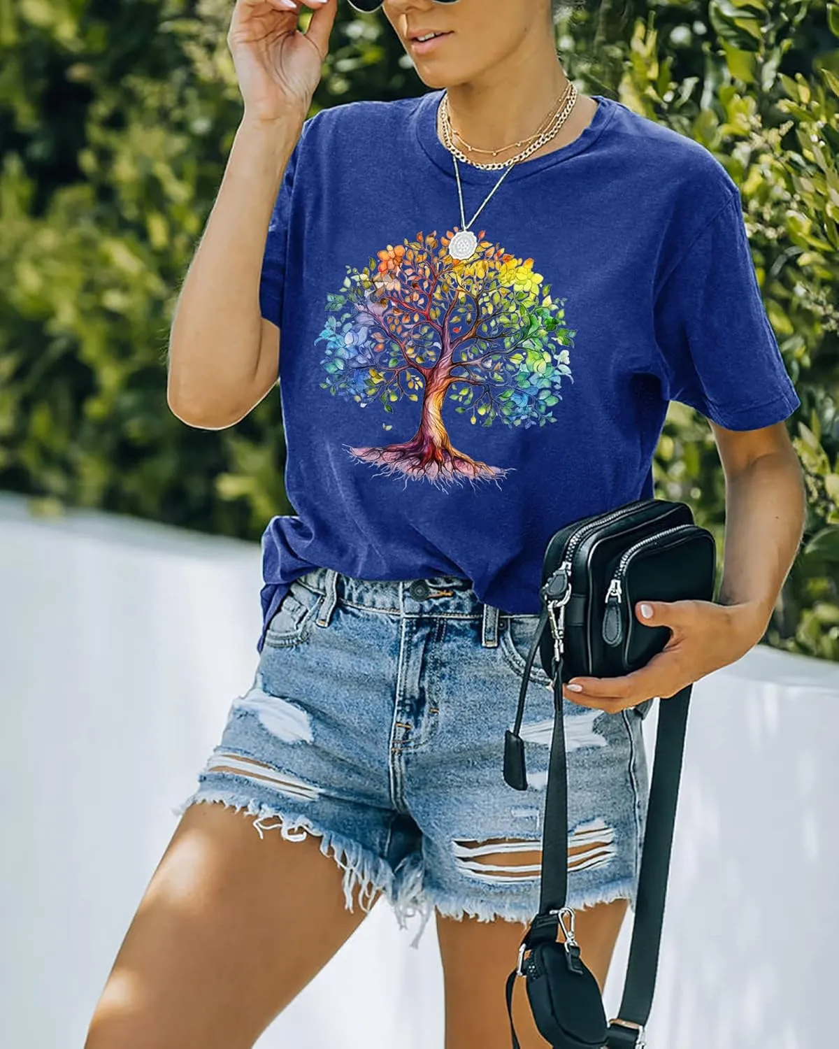Funny Graphic Women Skinny Pine Tree Shirt Summer Hiking Camping Athletic Tees Nature Casual Comfy Clothes