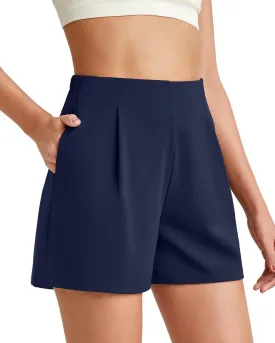 G4Free ShiftReady Women Shorts Dressy Casual 2025 Trendy Summer High Waisted Tailored Trouser Shorts with Pockets