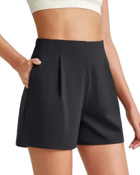 G4Free ShiftReady Women Shorts Dressy Casual 2025 Trendy Summer High Waisted Tailored Trouser Shorts with Pockets