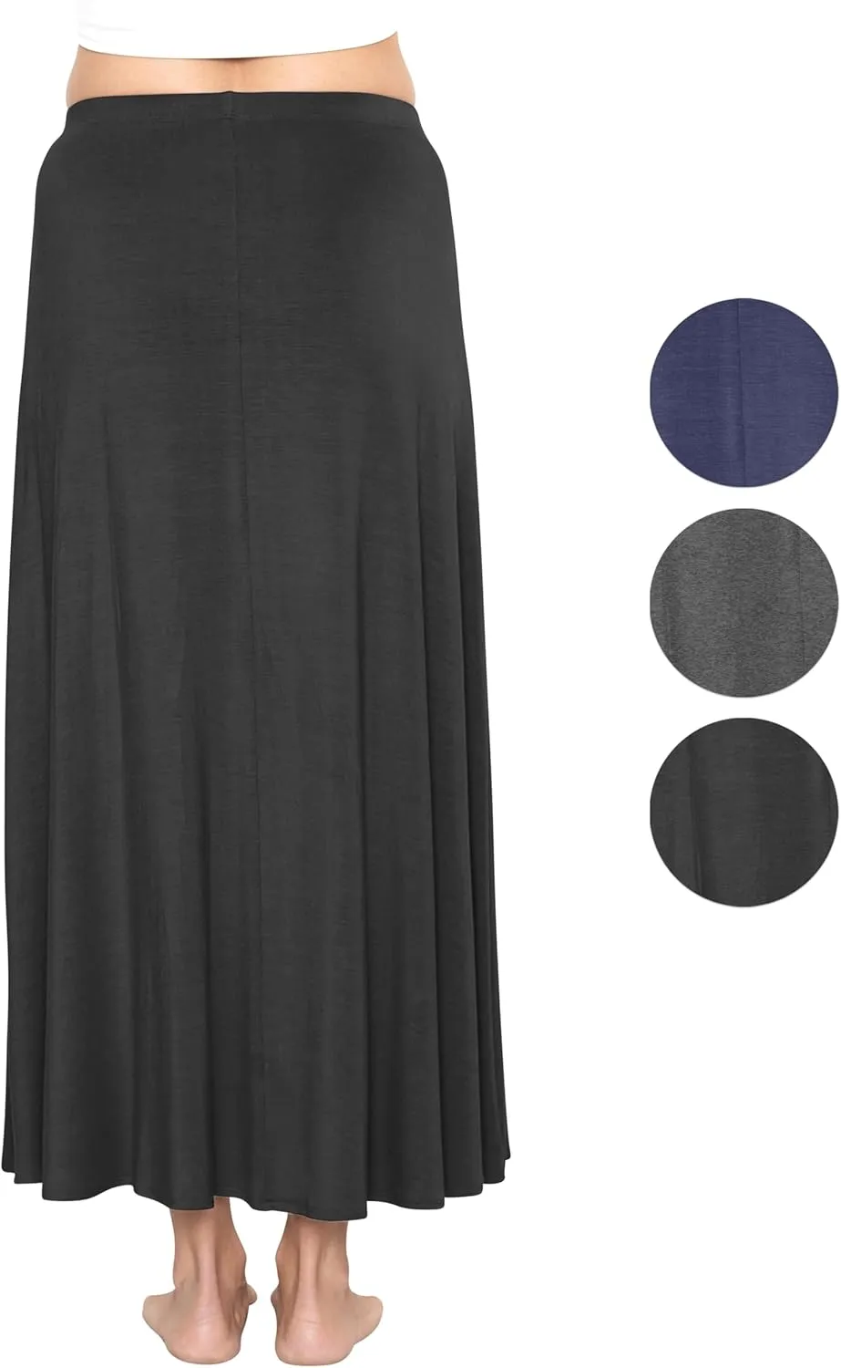 Knee Length and Midi A-Line Flowy Skirt | Comfortable Clothes for Women | S-5X