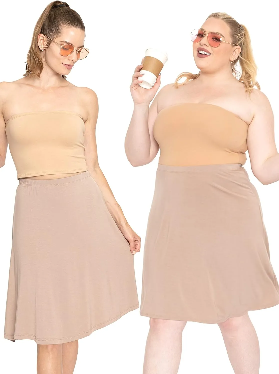Knee Length and Midi A-Line Flowy Skirt | Comfortable Clothes for Women | S-5X