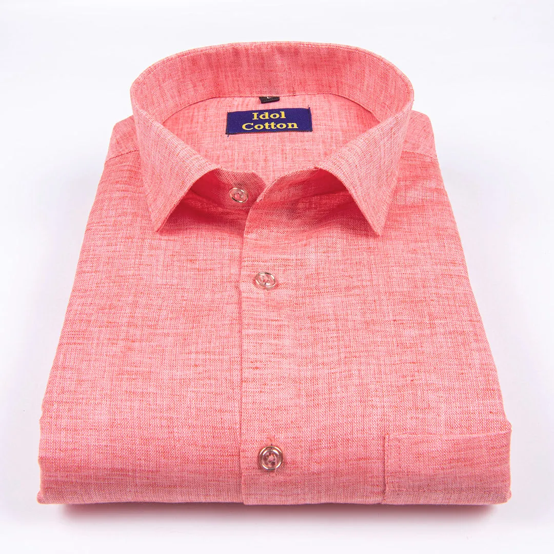 Loyal linen cotton gajri pink colour