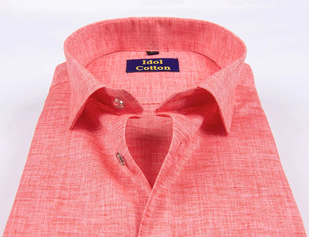 Loyal linen cotton gajri pink colour