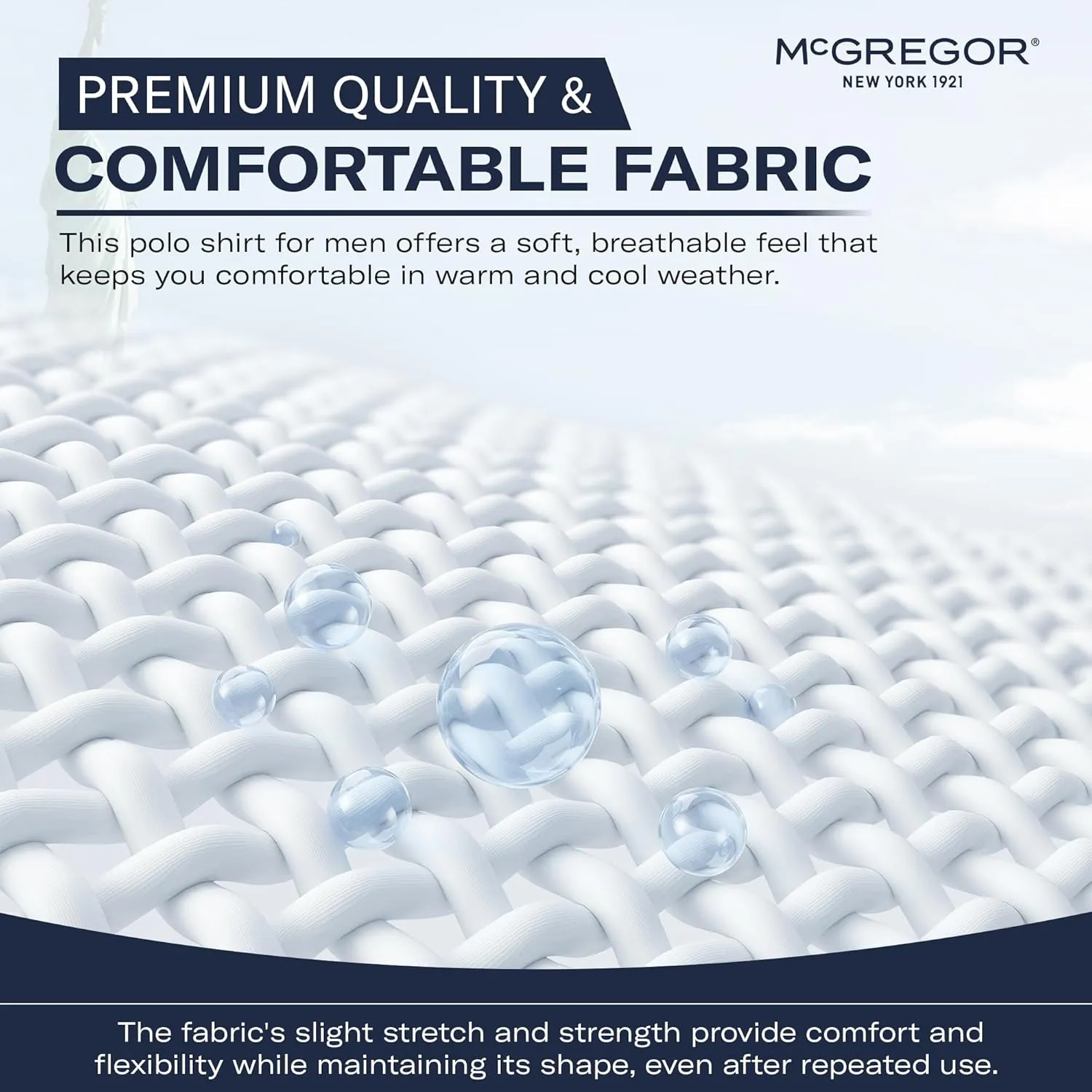 MCGREGOR Classic Polo Shirts for Men, Premium Cotton, Breathable & Comfortable, Regular Fit for Casual, Work, or Golf