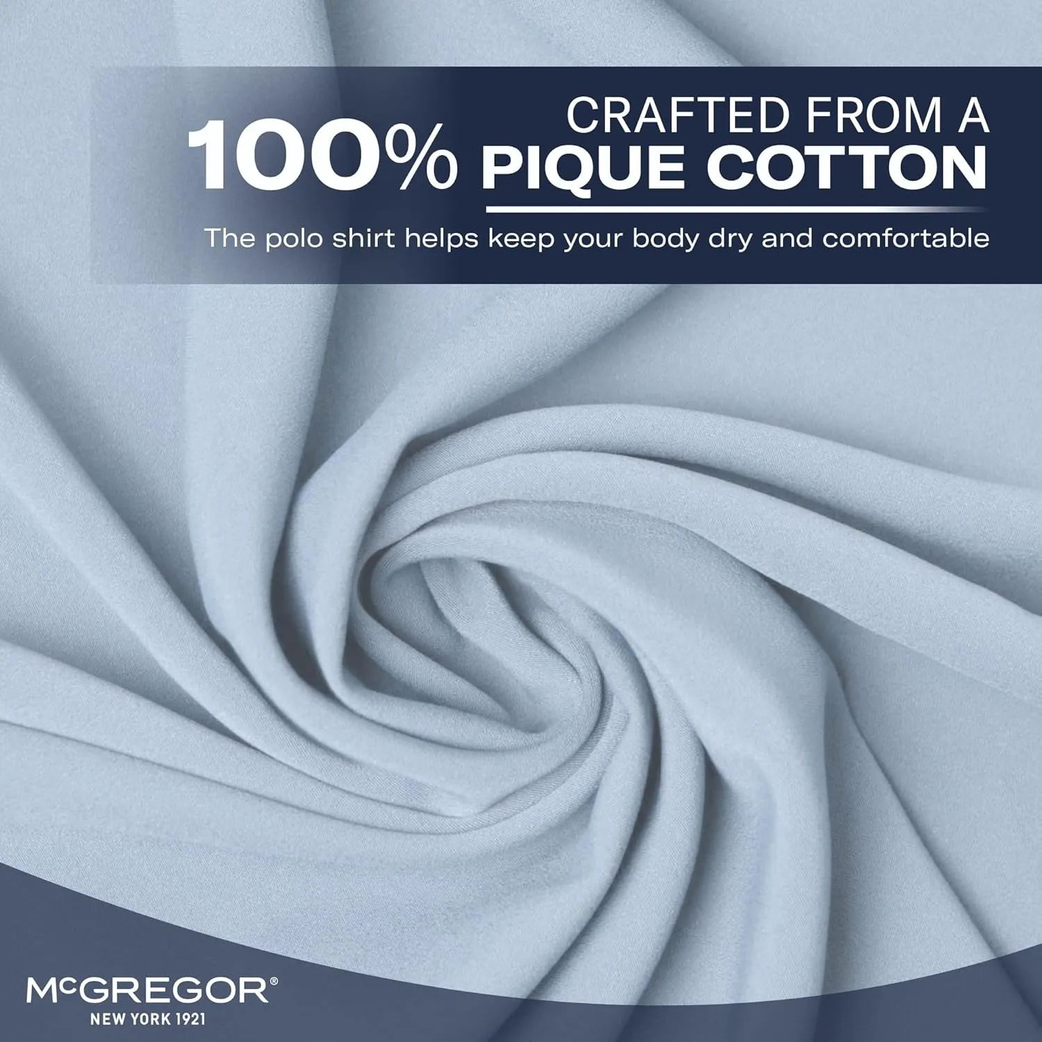 MCGREGOR Classic Polo Shirts for Men, Premium Cotton, Breathable & Comfortable, Regular Fit for Casual, Work, or Golf