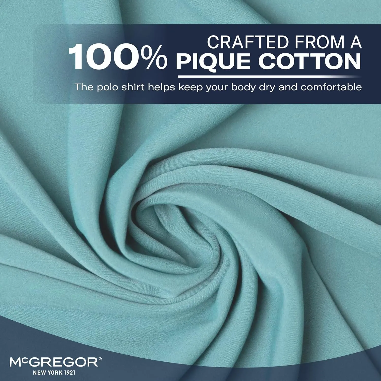 MCGREGOR Classic Polo Shirts for Men, Premium Cotton, Breathable & Comfortable, Regular Fit for Casual, Work, or Golf