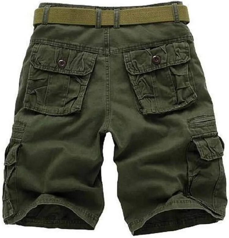 Men's Cargo Shorts Relaxed Fit, Cotton Twill Work Shorts, Outdoor Lightweight Casual Shorts for Men with Pockets