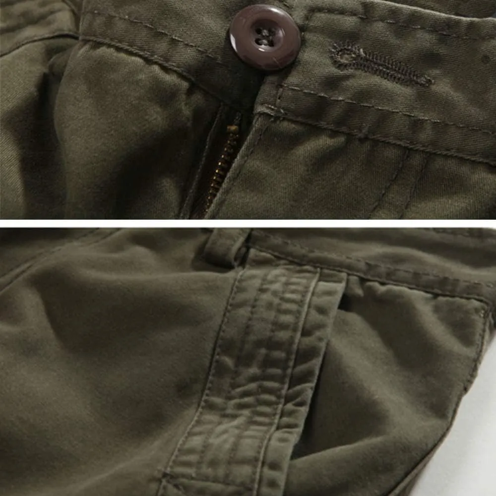 Men's Cargo Shorts Relaxed Fit, Cotton Twill Work Shorts, Outdoor Lightweight Casual Shorts for Men with Pockets