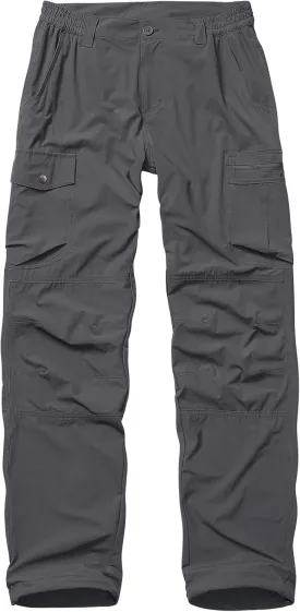 Mens Hiking Cargo Pants Quick Dry Lightweight Water-Resistant Safari Fishing Outdoor Work Pants with Multiple Pockets