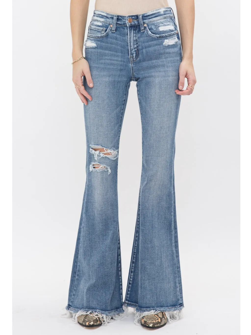 Mica Mid Rise Super Flare Jeans