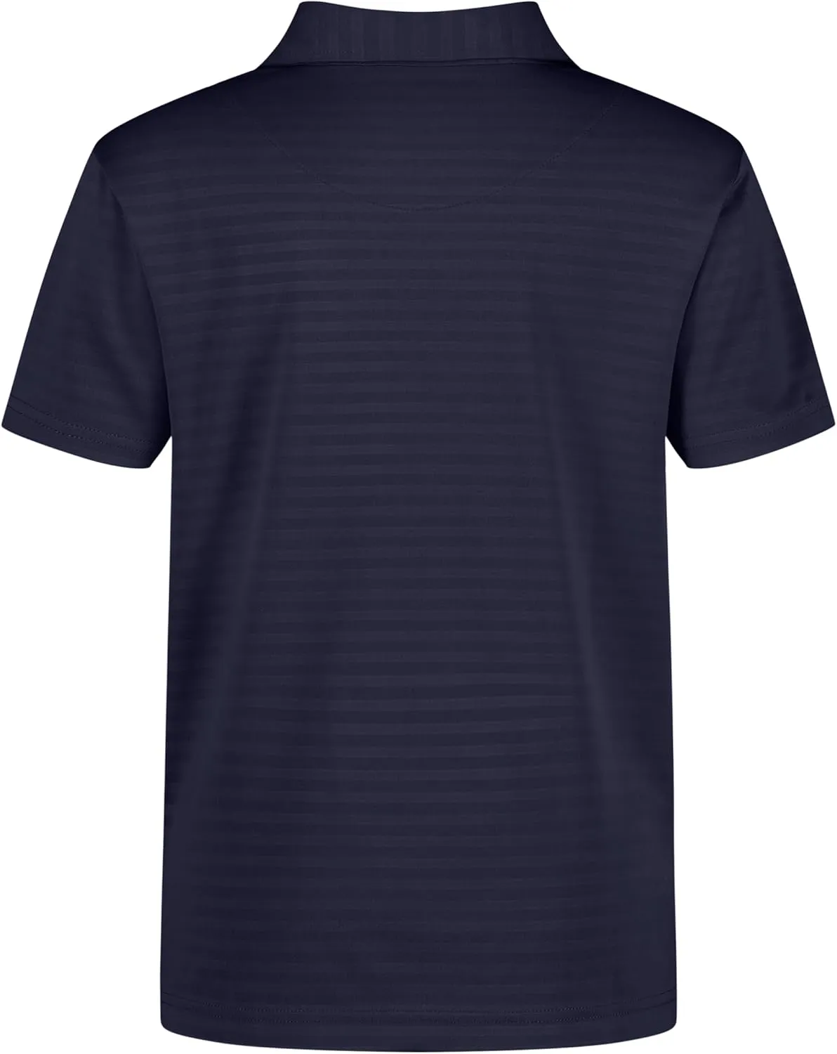 Nautica Boys' Active Short Sleeve Polo Shirt, Button Closure & Embossed Stripes, Breathable Performance Fabric