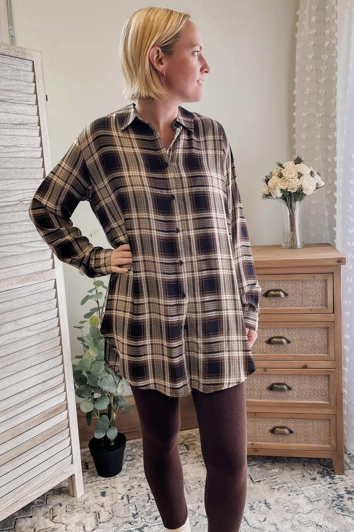 Plaid Button Up Top