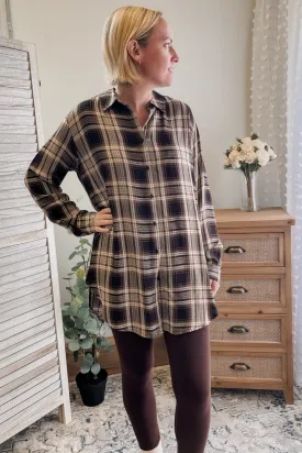 Plaid Button Up Top