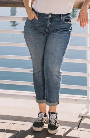 Rolled Cuff Boyfriend Denim