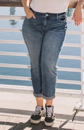 Rolled Cuff Boyfriend Denim