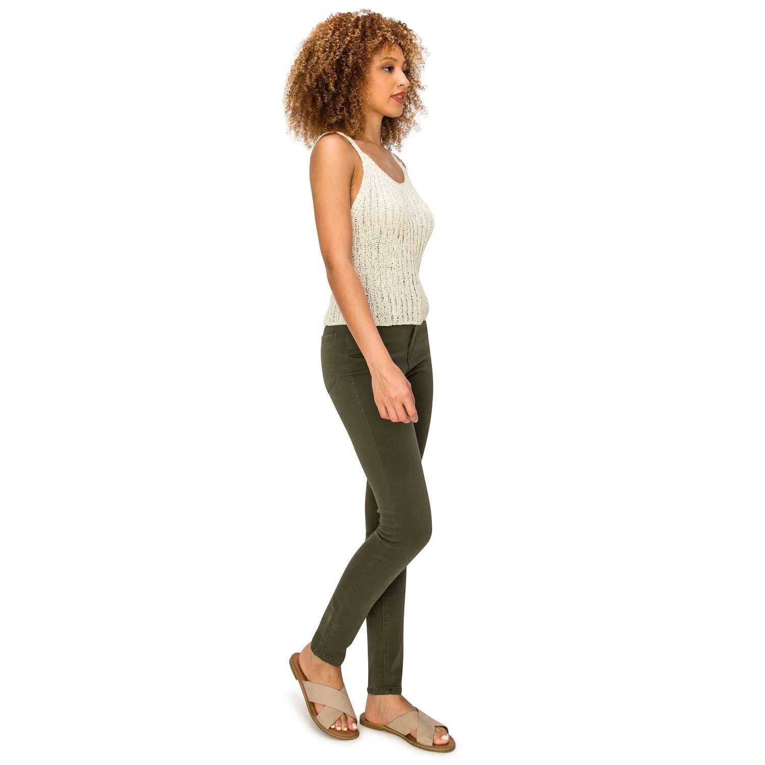 Soft Stretchy High Rise The Everyday Skinny Jeans - Olive