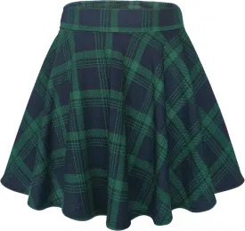 Urban CoCo Women's Basic Versatile Stretchy Flared Casual Mini Skater Skirt