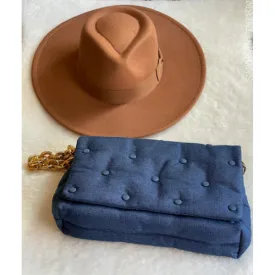 Wide Brim Bow Fedora