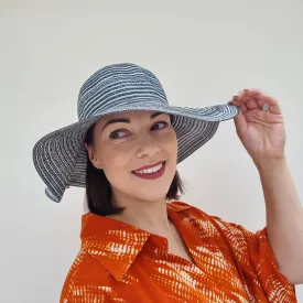 Wide Brim Multi-Coloured Straw Hat
