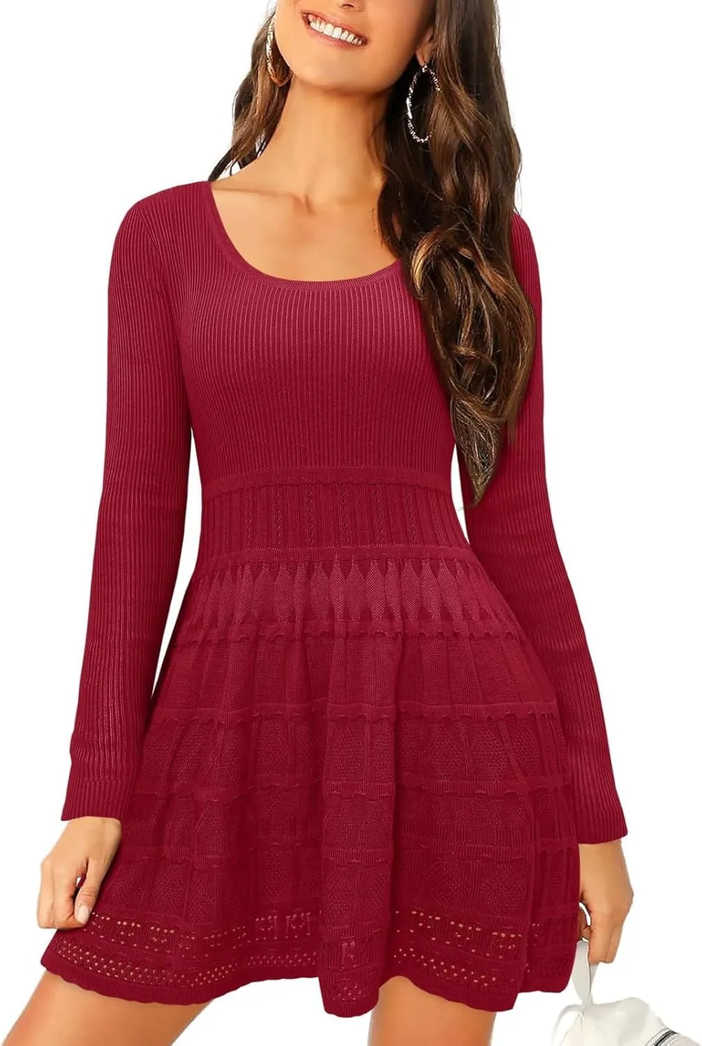 Womens Sweater Dresses 2024 Warm Winter Dress Fall Fashion 2024 Flattering Dresses to Hide Tummy