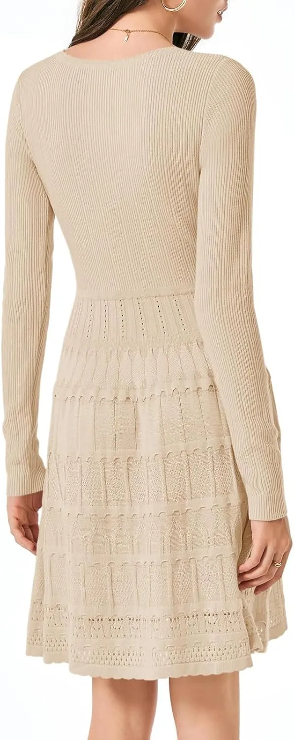 Womens Sweater Dresses 2024 Warm Winter Dress Fall Fashion 2024 Flattering Dresses to Hide Tummy