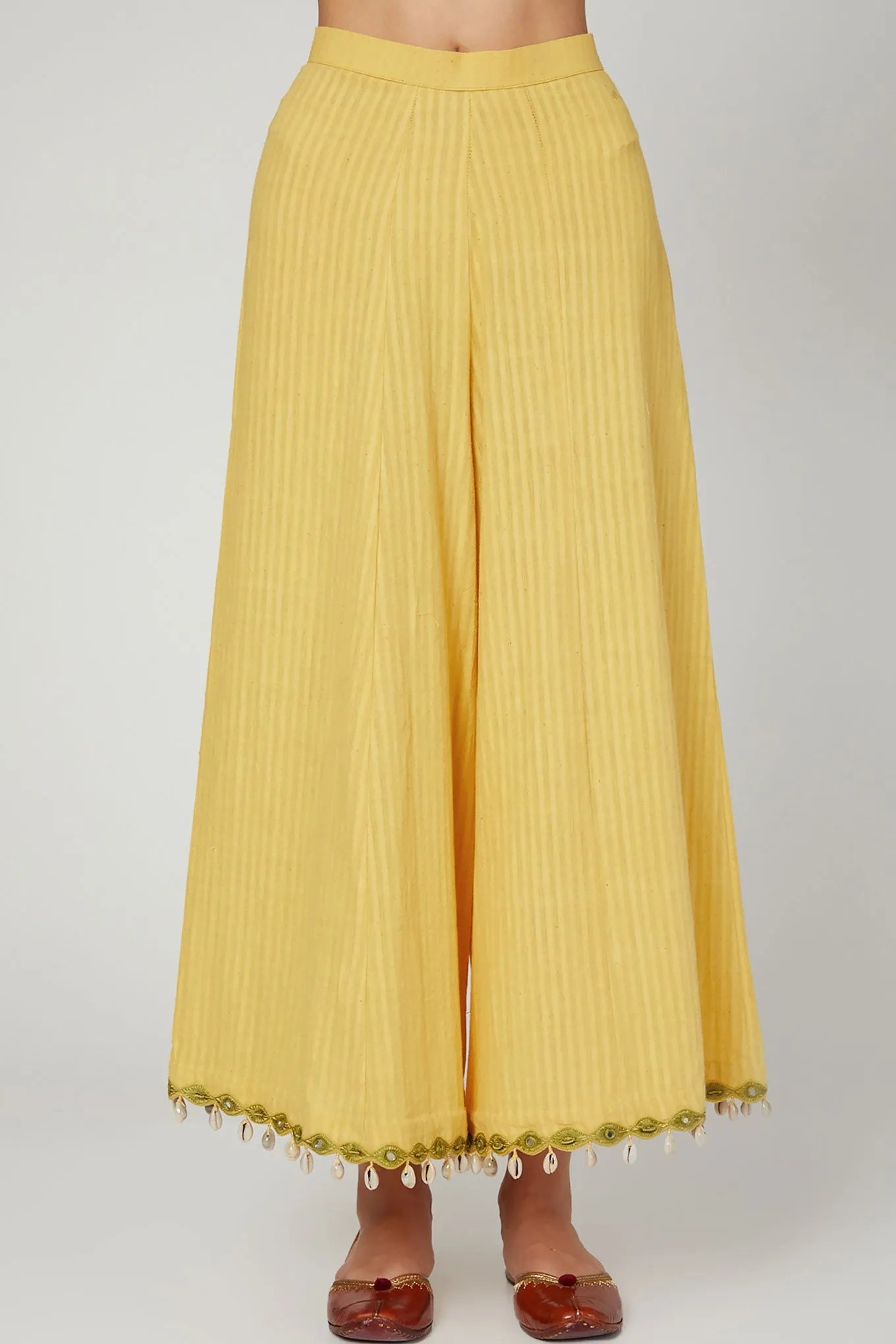 YELLOW PALAZZO PANTS