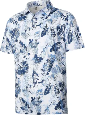 zeetoo Mens Golf Polo Shirt Hawaiian Polo Shirts for Men Moisture Wicking Dry Fit Soft Breathable Short Sleeve 4-Way Stretch