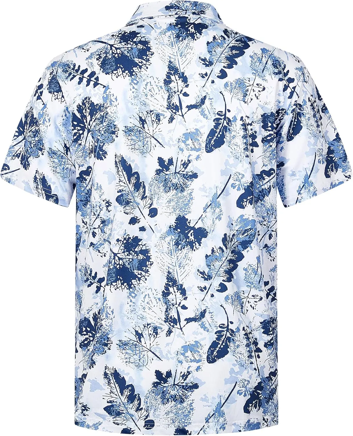 zeetoo Mens Golf Polo Shirt Hawaiian Polo Shirts for Men Moisture Wicking Dry Fit Soft Breathable Short Sleeve 4-Way Stretch
